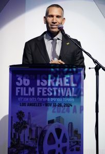 Ynon Kreiz attends The 36th ISRAEL FILM FESTIVAL in Los Angeles Gala Opening Night and Premiere Screening at Saban Theater, on Wednesday, Nov 13th, 2024 in Los Angeles.