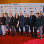 Filmmakers Gilad Inbar, Anat Malz, Maya Kenig, Sophie Artus, Shemi Shoenfeld, Estee Yakov-Mecklberg, Moshe Rosenthal, Annabel Targownik, Adar Shafran with Festival Director Meir Fenigstein